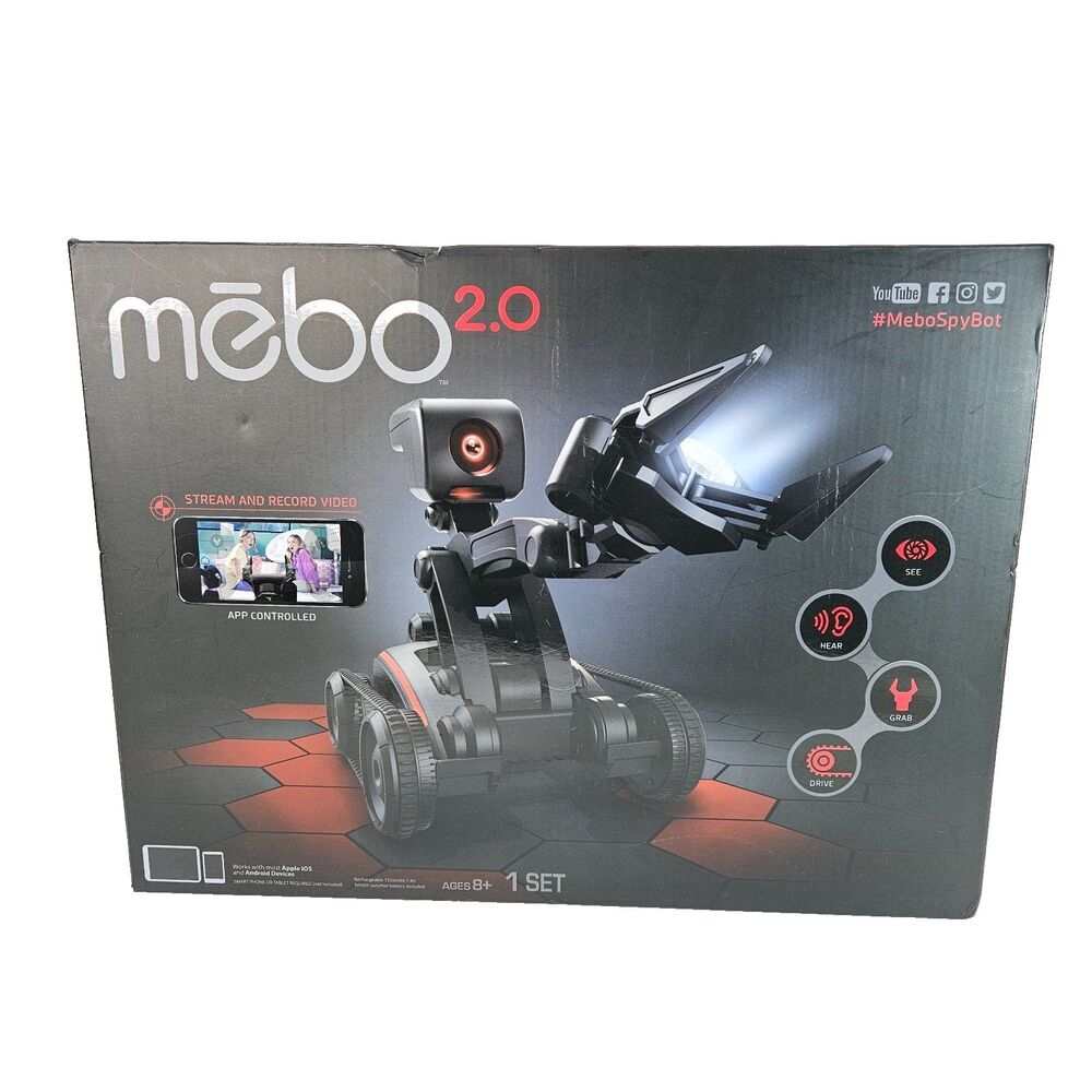 Skyrocket Mebo 2.0 Robotic Spy Bot NEW 720p HD Video Precision Claw RC Robot
